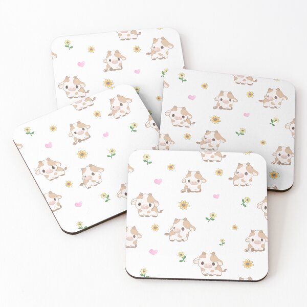 Item preview, Cute cow flower heart love seamless pattern designed and sold by moonquarius.