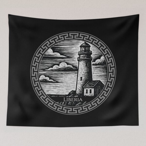Item preview, Liberia Vintage Woodcut Art designed and sold by Thistle-TShop.