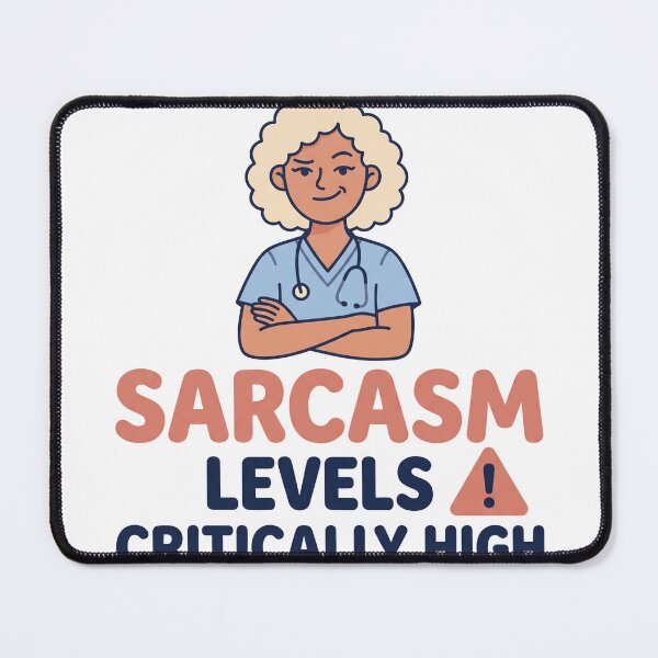 Item preview, Funny Nurse Shirt -Sarcasm Levels Critically High - RN Gift designed and sold by Harlo.co.