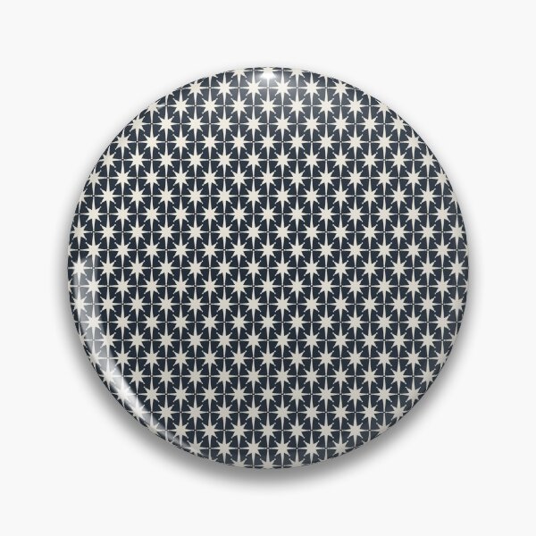 Item preview, Mid Century Modern Atomic Starburst Star Pattern in Dark Navy Blue and Off White designed and sold by kierkegaard.