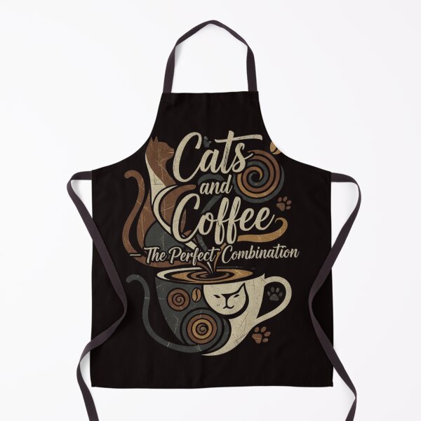 Item preview, Cats and Coffee – The Perfect Combination designed and sold by SkrabinhoArt.
