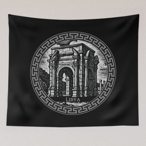 Item preview, Libya Vintage Woodcut Art designed and sold by Thistle-TShop.