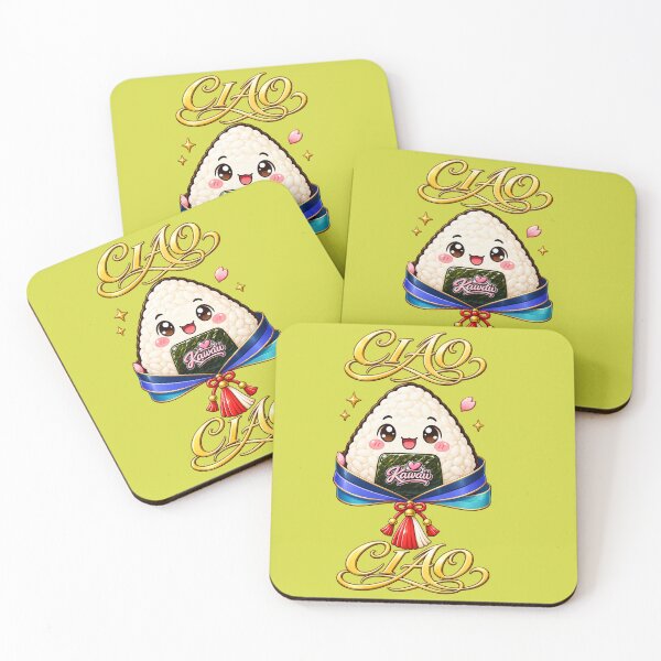 Item preview, CIAO Kawaii Onigiri – Italian Japanese Fusion T-Shirt designed and sold by The Kawaii Forge.