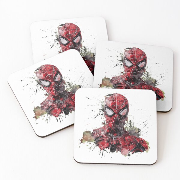 Item preview, Spider-Man Watercolor Portrait Graphic – Red Black Web Splat Superhero Design designed and sold by CourtneyC58877.