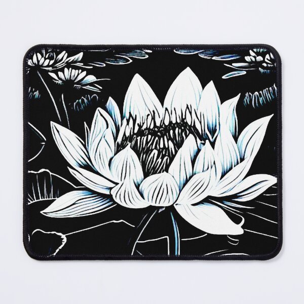 Item preview, Waterlily Woodcut designed and sold by ViaARTfactory.