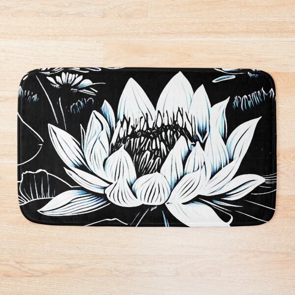 Item preview, Waterlily Woodcut designed and sold by ViaARTfactory.