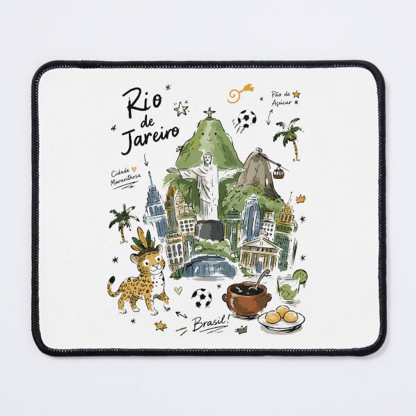 Item preview, Cute Christ the Redeemer Rio Doodle Art v2 designed and sold by RamyGallery.