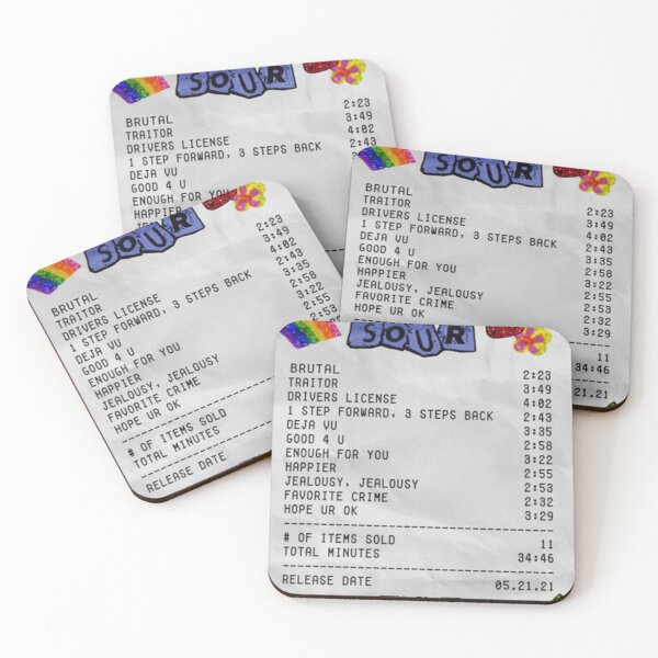 Item preview, ;sour album receipt Poster designed and sold by kylemthom.