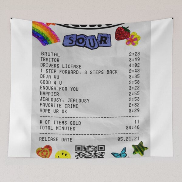 Item preview, ;sour album receipt Poster designed and sold by kylemthom.