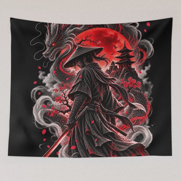 Item preview, Crimson Dragon Ronin – Japanese Spirit Warrior designed and sold by RenderSpace.