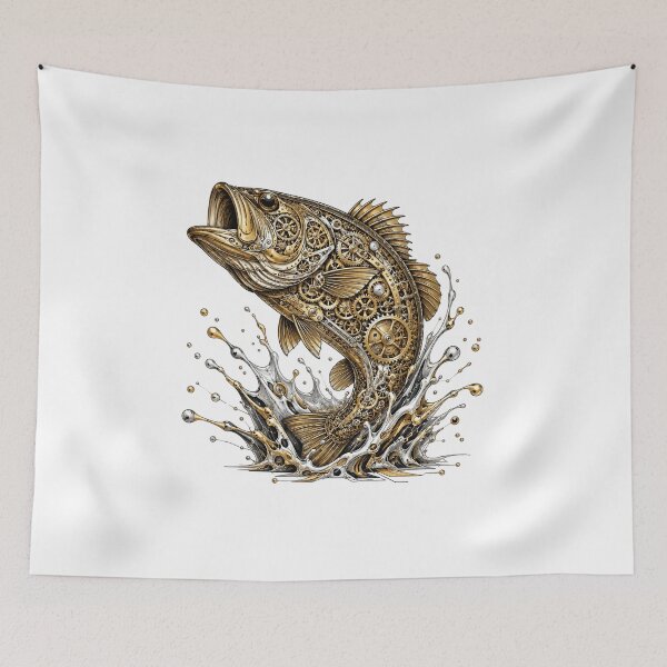 Item preview, Brass Clockwork Fish Breaching Splash designed and sold by teemix.