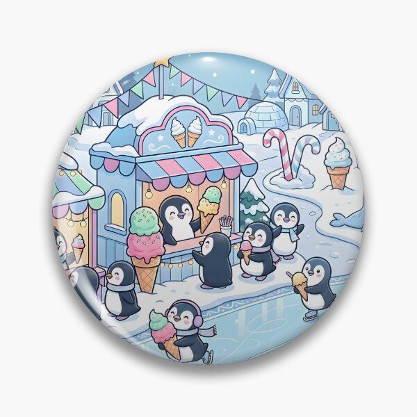 Artikelvorschau, Niedliche Pinguine auf dem Wintermarkt-Festivalbasar entworfen und verkauft von Herodestroyer.