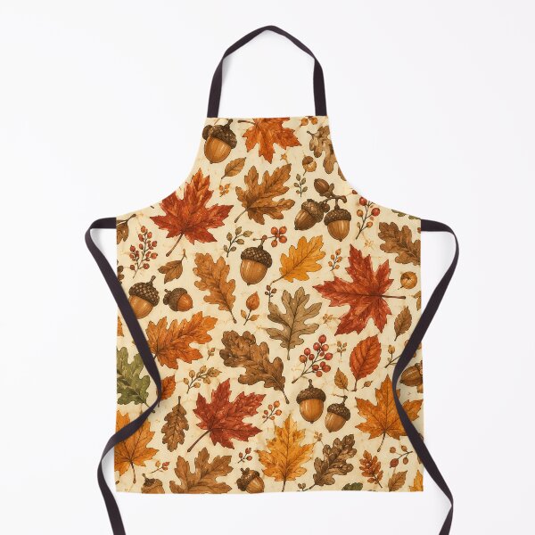 Item preview, Autumn Acorn & Fall Leaves Pattern – Cozy Woodland Botanica designed and sold by RJACreative.