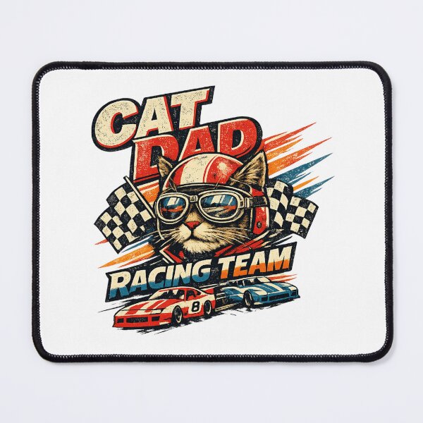 Item preview, Cat Dad Retro Racing Team designed and sold by teemix.
