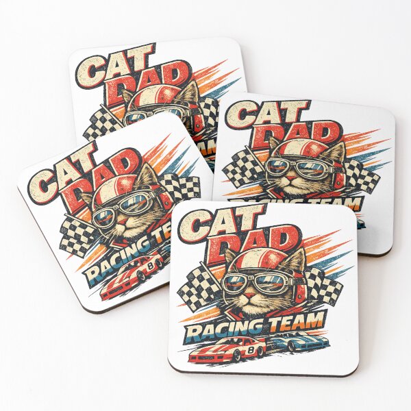 Item preview, Cat Dad Retro Racing Team designed and sold by teemix.