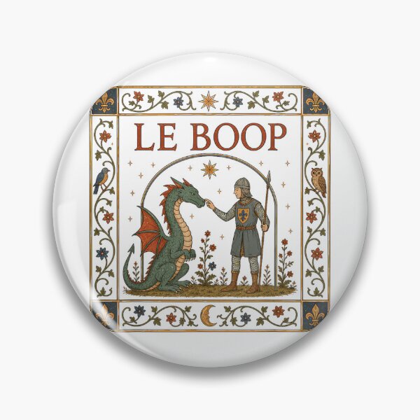Item preview, Le Boop Medieval Knight Dragon Fantasy Humor  designed and sold by OMITTEROMINOUS.