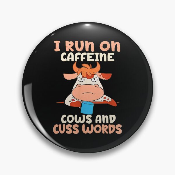 Item preview, Funny Cow Caffeine Cuss Words Graphic designed and sold by pkkokrxjk.