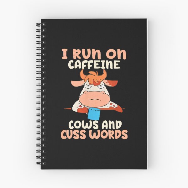 Item preview, Funny Cow Caffeine Cuss Words Graphic designed and sold by pkkokrxjk.