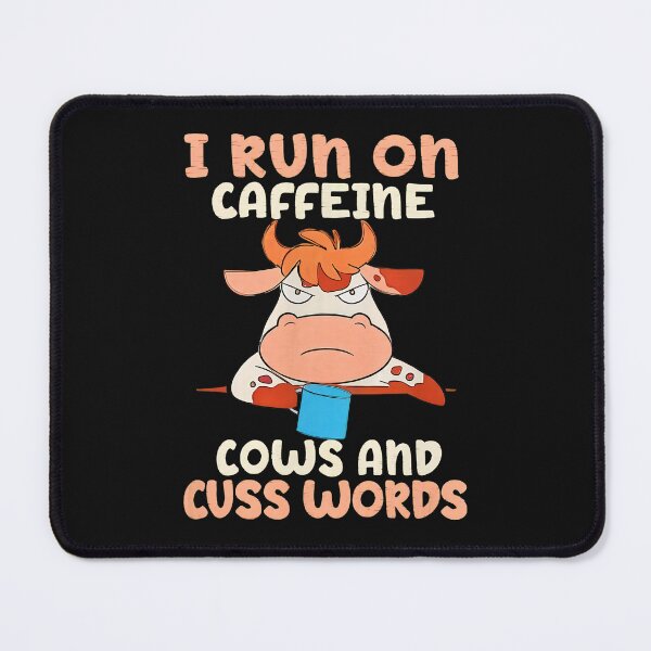 Item preview, Funny Cow Caffeine Cuss Words Graphic designed and sold by pkkokrxjk.