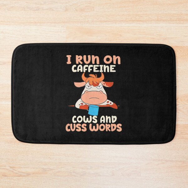 Item preview, Funny Cow Caffeine Cuss Words Graphic designed and sold by pkkokrxjk.
