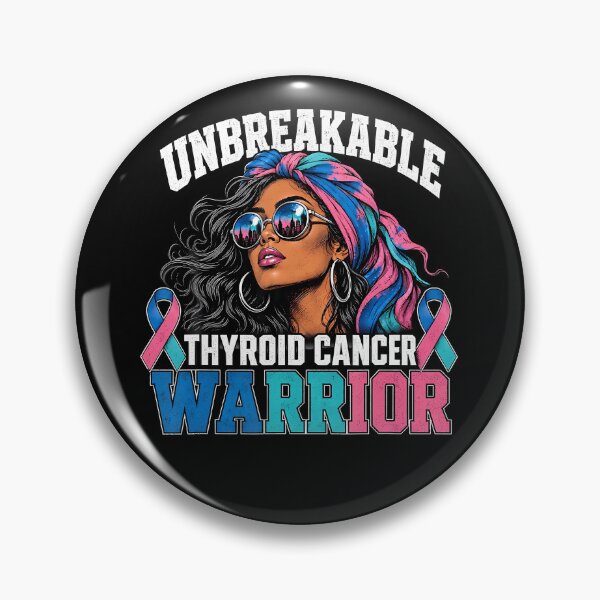 Item preview, Messy Bun Women Girl Unbreakable Thyroid Cancer Warrior designed and sold by ripgoatclothing.