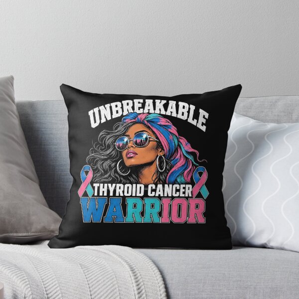 Item preview, Messy Bun Women Girl Unbreakable Thyroid Cancer Warrior designed and sold by ripgoatclothing.