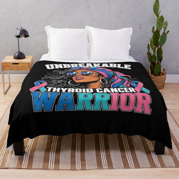 Item preview, Messy Bun Women Girl Unbreakable Thyroid Cancer Warrior designed and sold by ripgoatclothing.
