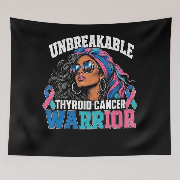 Item preview, Messy Bun Women Girl Unbreakable Thyroid Cancer Warrior designed and sold by ripgoatclothing.
