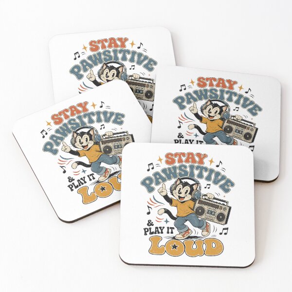 Item preview, Vintage Cartoon Cat With A Boombox Wearing Headphones designed and sold by graphic-genie.
