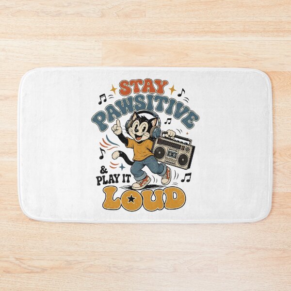 Item preview, Vintage Cartoon Cat With A Boombox Wearing Headphones designed and sold by graphic-genie.