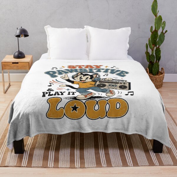 Item preview, Vintage Cartoon Cat With A Boombox Wearing Headphones designed and sold by graphic-genie.