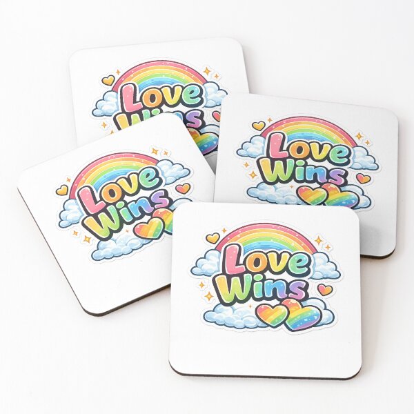 Item preview, Love Wins Rainbow Pride Colorful Equality & Kindness Quote designed and sold by MR4me.
