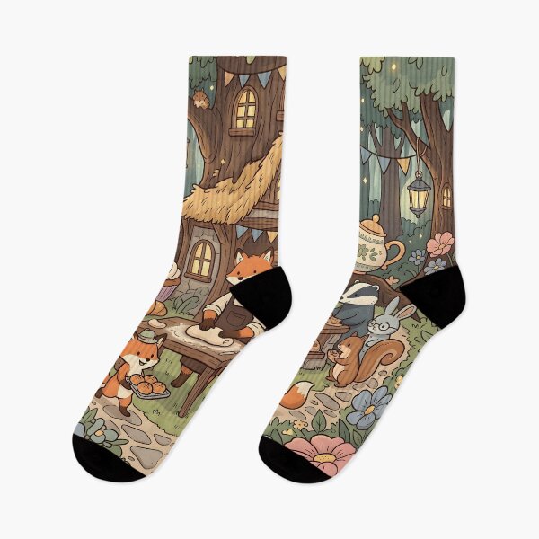 Item preview, Cozy Fox Bakery Tea Party in Woodland Cottage designed and sold by Herodestroyer.