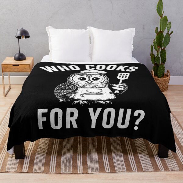 Item preview, Who Cooks For You Owl Bird Pun Chef Cute Cooking designed and sold by ripgoatclothing.