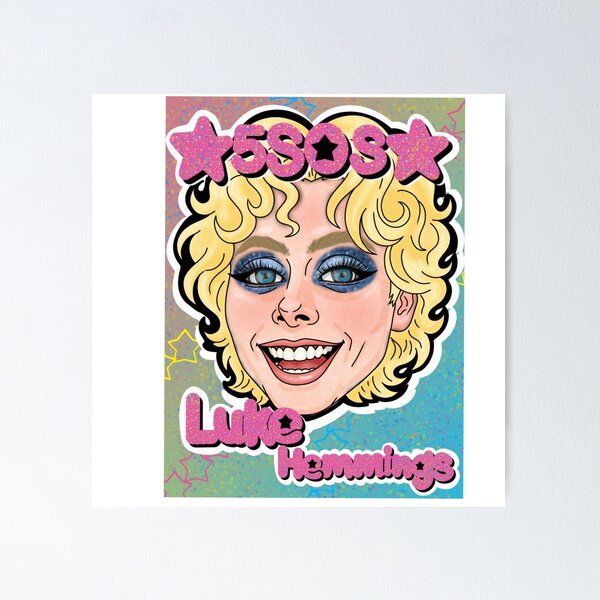 Item preview, Luke Hemmings caricature designed and sold by M00NBEAMSTUDIO.