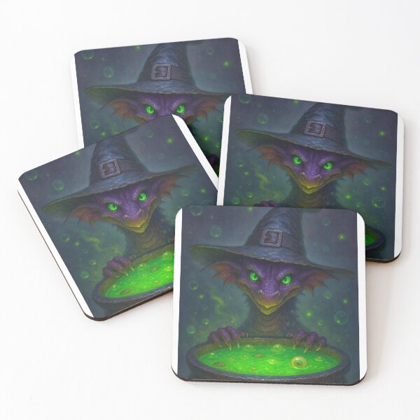 Item preview, Witch Dragon Brewing a Magic Potion designed and sold by Joammiyon.