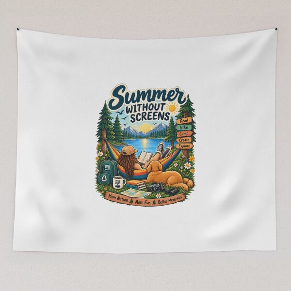 Item preview, Summer Without Screens Beach Camping Shirt | More Nature More Memories designed and sold by alexcorporation.