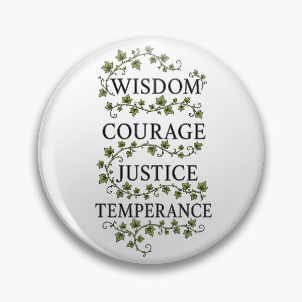Item preview, Stoic Principles: Wisdom Courage Justice Temperance designed and sold by A Curious Self.