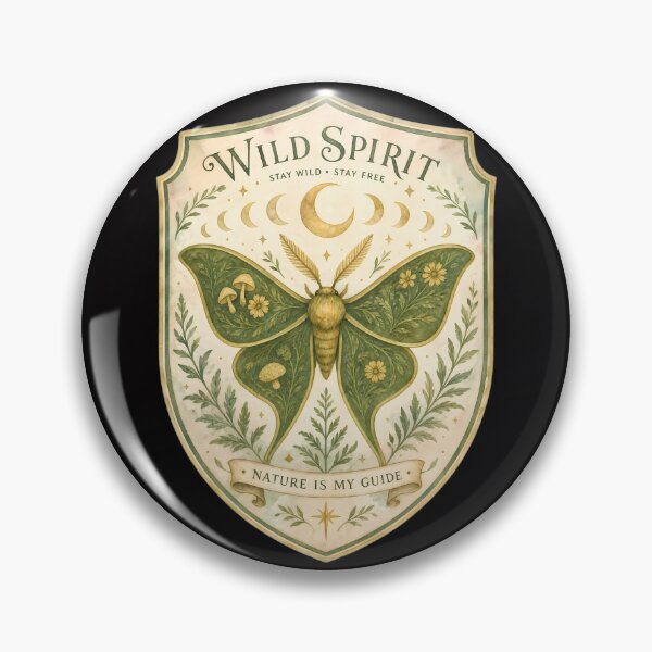 Item preview, Luna Moth Florals Celestial Nature, Moon Moth Witchy Celestial designed and sold by FernaRoje.