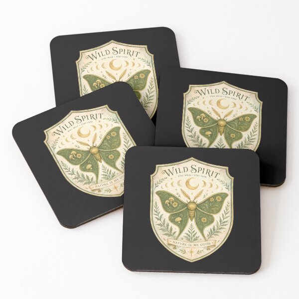 Item preview, Luna Moth Florals Celestial Nature, Moon Moth Witchy Celestial designed and sold by FernaRoje.