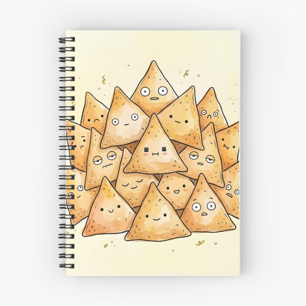 Item preview, Cute Samosa Pile Kawaii Indian Street Food Illustration designed and sold by DuckOddity.