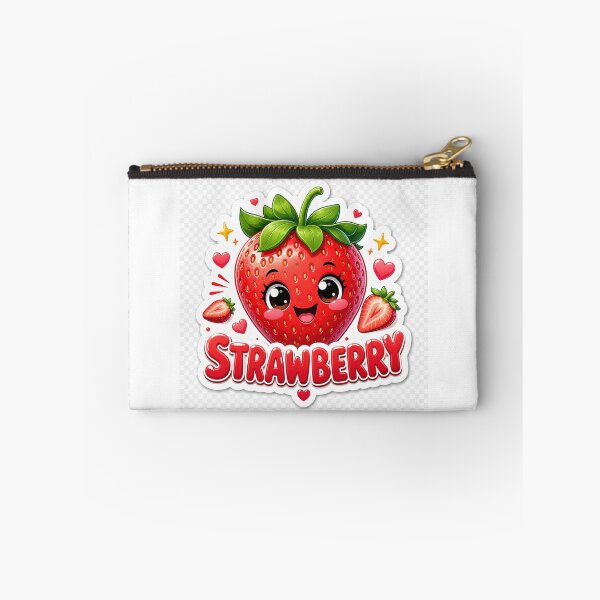 Aperçu de l'œuvre Fraise Kawaii Mignonne Souriante Fruit Sucré Baie Dessin animé créée et vendue par MR4me.