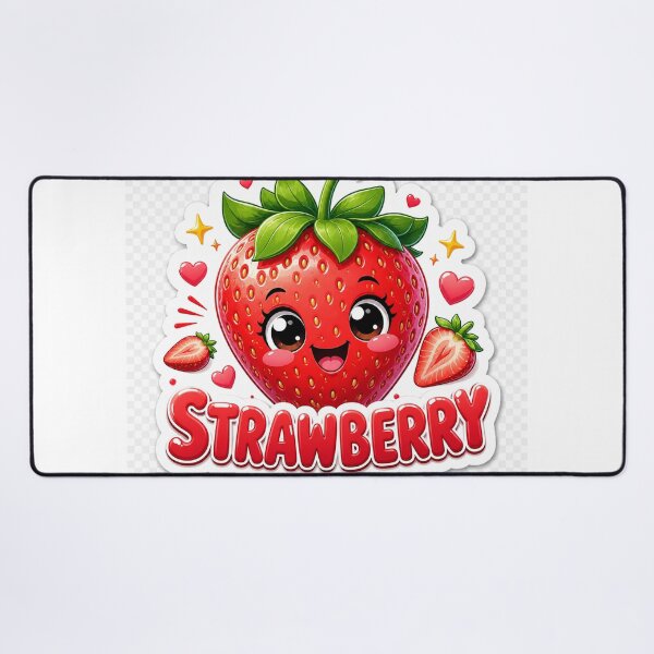 Artikelvorschau, Erdbeere Kawaii Niedliche Lächelnde Frucht Süße Beere Cartoon entworfen und verkauft von MR4me.