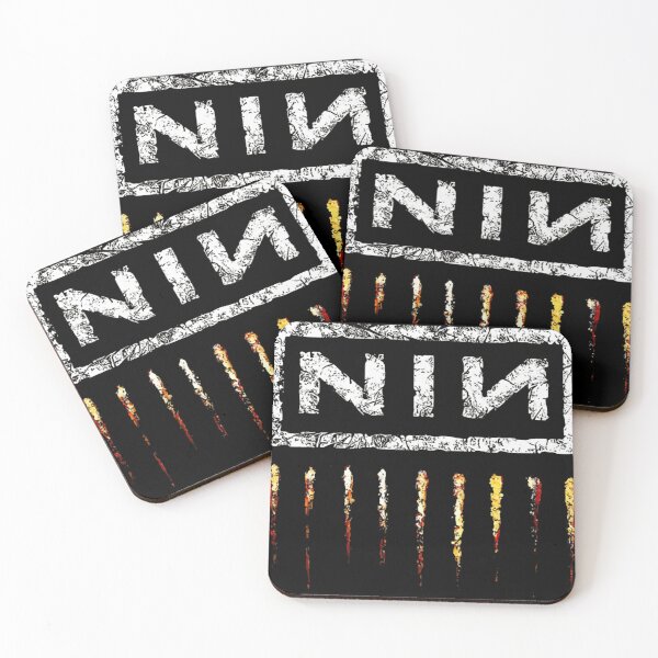 Item preview, Nine Inch Nails Distressed Logo T-Shirt designed and sold by FolkAndFlora.