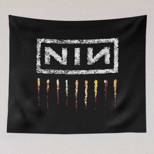 Item preview, Nine Inch Nails Distressed Logo T-Shirt designed and sold by FolkAndFlora.