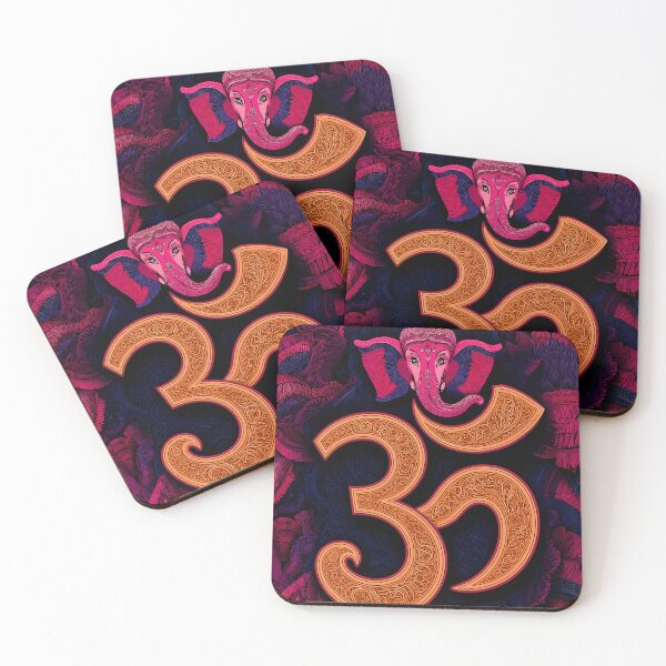 Item preview, Ganesha Om Floral detailed Graphic Art designed and sold by REDCLASH2002.
