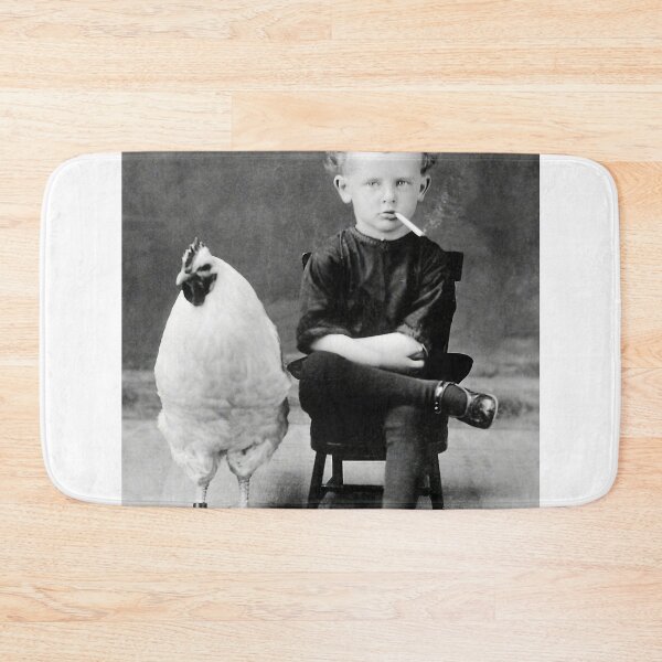 Item preview, ;Boy With Chicken Rooster Smoking Cigarette  designed and sold by kylemthom.