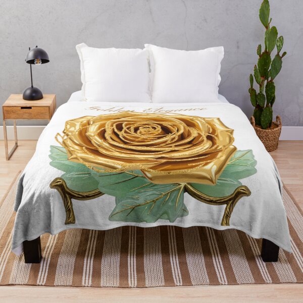 Item preview, Golden Elegance Luxury 3D Gold Rose with Green Jade Base designed and sold by MinimalAurashop.