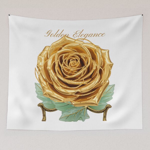 Item preview, Golden Elegance Luxury 3D Gold Rose with Green Jade Base designed and sold by MinimalAurashop.