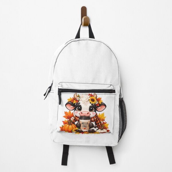Item preview, Cute Hello Fall Cow with Pumpkins designed and sold by TinyWeird.